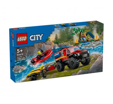 LEGO City - 4x4 Fire Truck with Rescue Boat - 60412