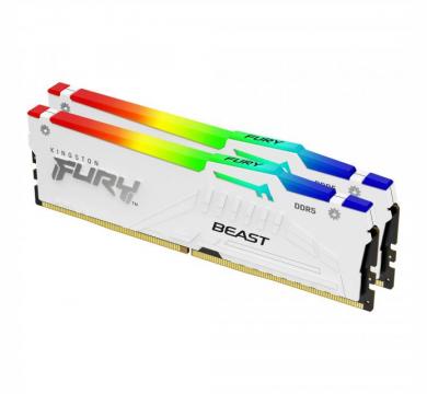 Kingston FURY Beast White RGB 32GB (2x16GB) 6000MT/s DDR5