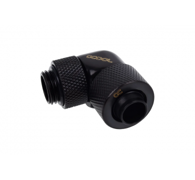 Alphacool Eiszapfen 13/10mm compression fitting 90° rotatable G1/4 - deep black