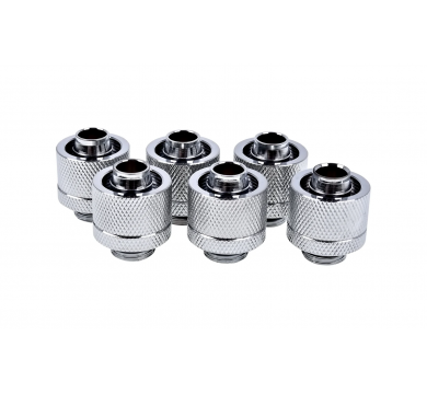 Alphacool Eiszapfen 16/10mm compression fitting G1/4 - chrome sixpack