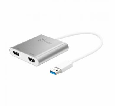 j5create JUA365 USB 3.0 to Dual HDMI Multi-Monitor Adapter
