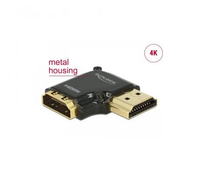 Delock Adapter High Speed HDMI with Ethernet – HDMI-A female > HDMI-A male 4K 90°