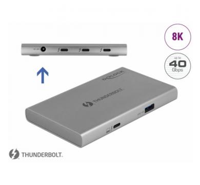 Delock Thunderbolt 4 Hub 3 Port with additional SuperSpeed USB 10 Gbps Type-A Port - 8K