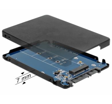 Delock 2.5″ Converter SATA 22 pin > M.2 with Enclosure
