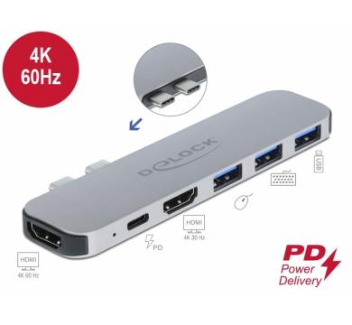 Delock Docking Station for MacBook Dual HDMI 4K / PD / Hub