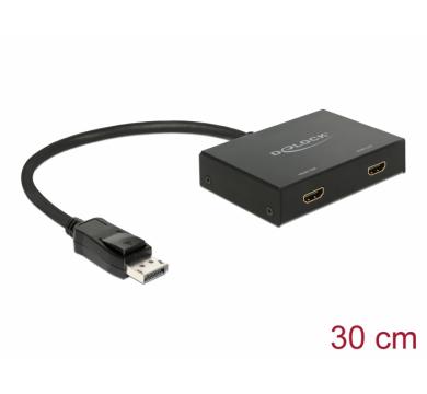 Delock DisplayPort 1.2 Splitter 1 x DisplayPort in > 2 x HDMI out
