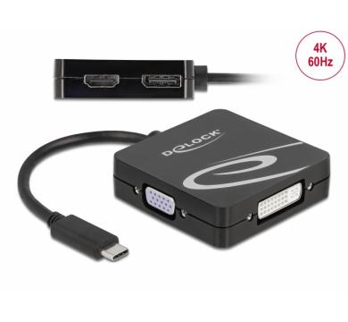 Delock USB Type-C adapter for a VGA, DVI, HDMI or DisplayPort monitor