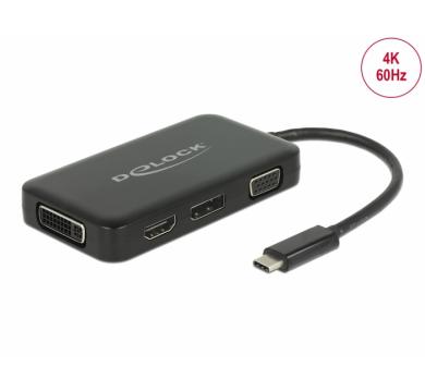 Delock Adapter USB Type-C male > VGA / HDMI / DVI / DisplayPort female