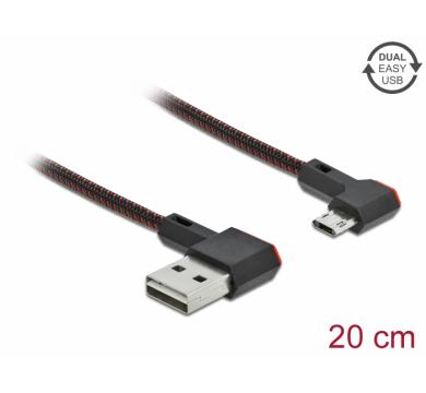 Delock EASY-USB 2.0 Cable Type-A male to EASY-USB Type Micro-B male angled