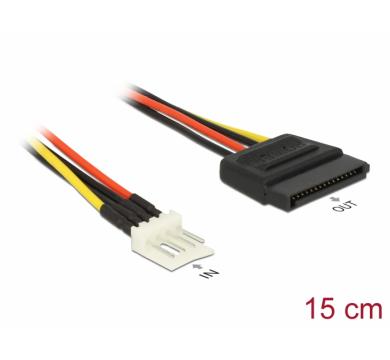Delock Power Cable SATA 15 pin receptacle > 4 pin floppy male