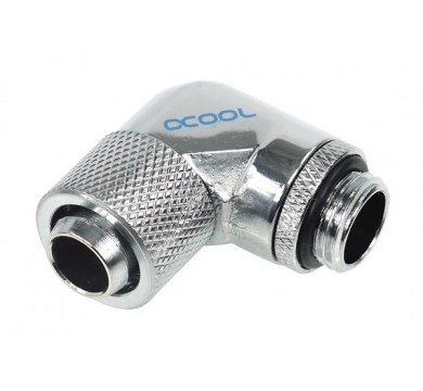 Alphacool 13/10 compression fitting 90° revolvable G1/4 - Chrome