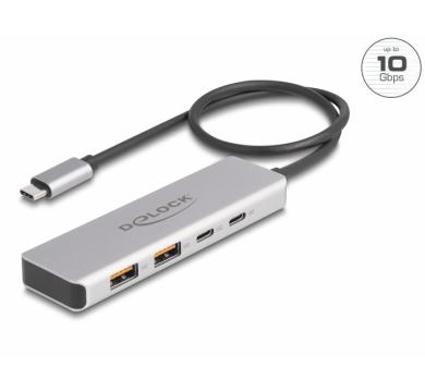 Delock USB 10 Gbps USB Type-C Hub with 2 x USB Type-A and 2 x USB Type-C