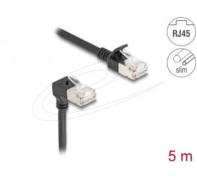 Delock RJ45 Network Cable Cat.6A S/FTP Slim 90°