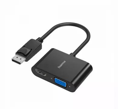Hama Video Adapter 2in1 DisplayPort Plug - VGA & HDMI Socket