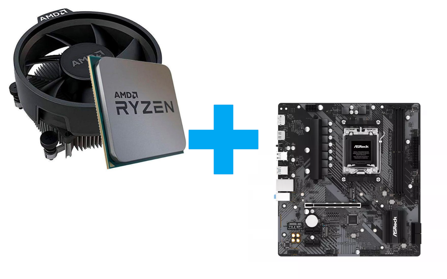 AMD Ryzen 5 7500F MPK + ASRock A620M-HDV/M.2+ - GplayBG.ro