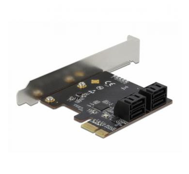 DELOCK 4 port SATA PCI Express x1 Card - Low Profile