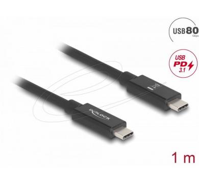 Delock USB 80 Gbps Cable USB Type-C male to male 16K 60 Hz PD 3.1 240 W E-Marker