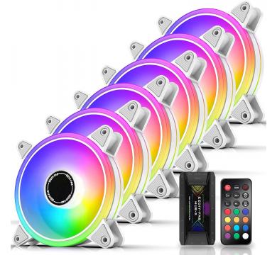 EZDIY-FAB Moonlight White RGB PWM 120mm - 6 Pack