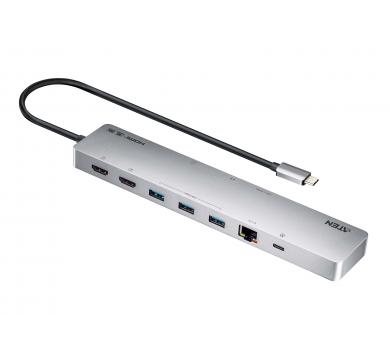 ATEN 11-in-1 USB-C Multiport Dock with Power Pass-Through UH3240