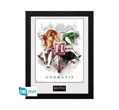 GBEYE HARRY POTTER - Framed print "Hogwarts Water Colour"