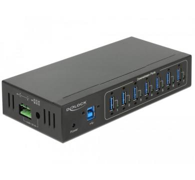 Delock External Industry Hub 7 x USB 3.0 Type-A with 15 kV ESD protection
