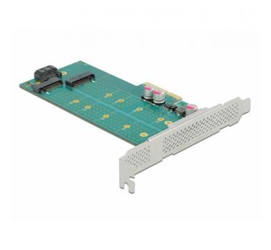 Delock PCI Express x4 Card to 1 x M.2 Key B + 1 x NVMe M.2 Key M - Low Profile Form Factor