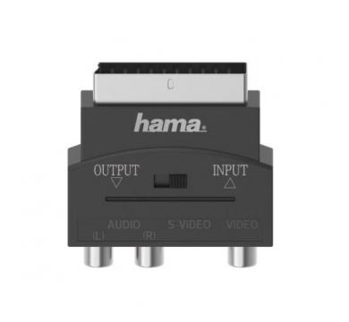 Hama video adapter S-VHS socket / 3 cinch sockets - Scart plug