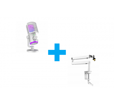 FIFINE AM6 RGB White + FIFINE BM88 White