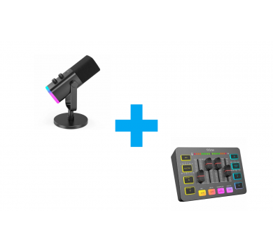 FIFINE AM8 Dynamic RGB + FIFINE SC3 RGB Audio Interface