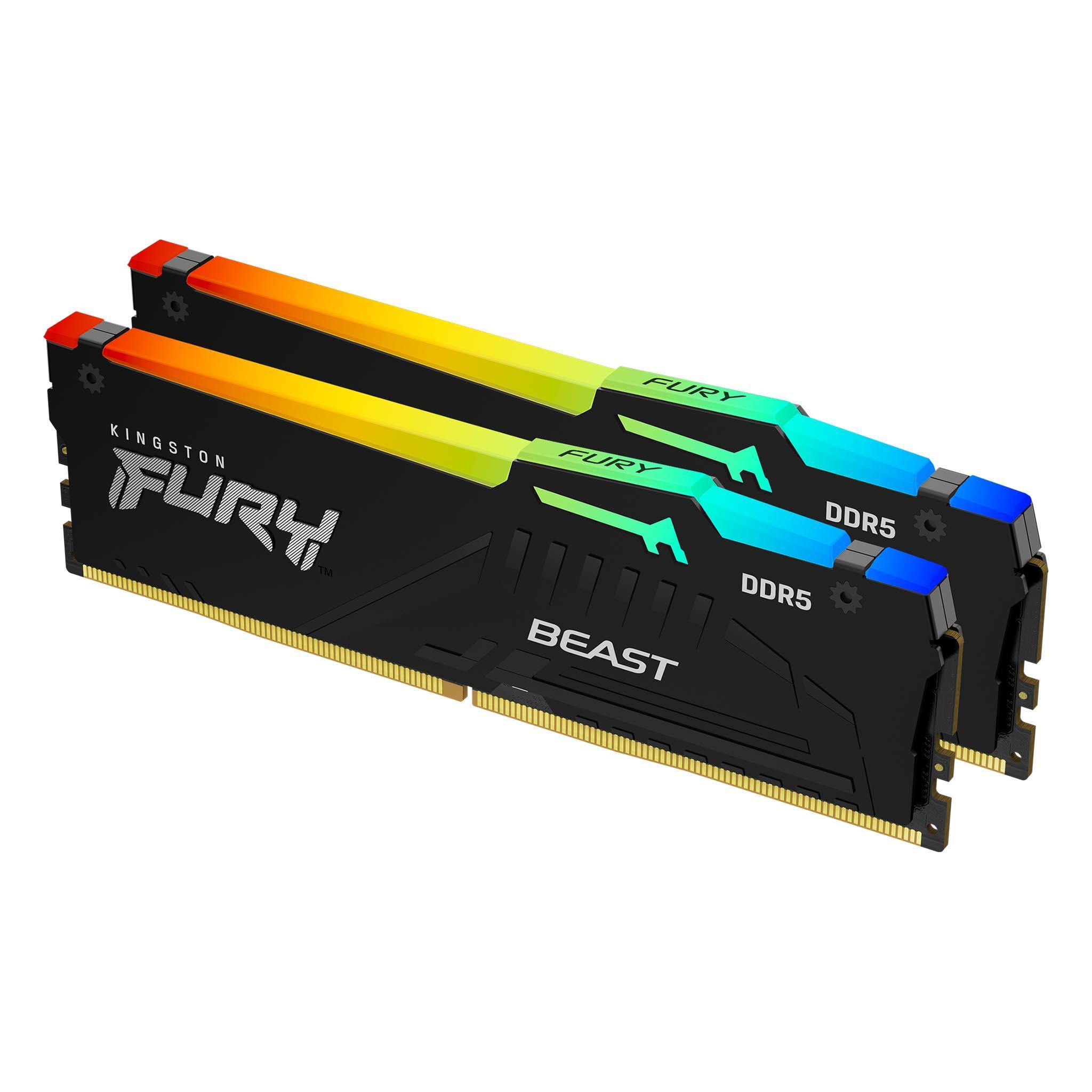 Kingston FURY Beast RGB Black 64GB (2x32GB) 3600MT/s DDR4 - GplayBG.ro