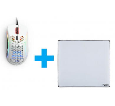 Glorious Model D- (Matte White) + Glorious XL Heavy