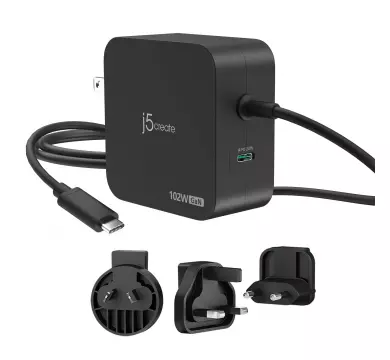 j5create JUP25102V 102W GaN PD USB-C 2-Port Charger