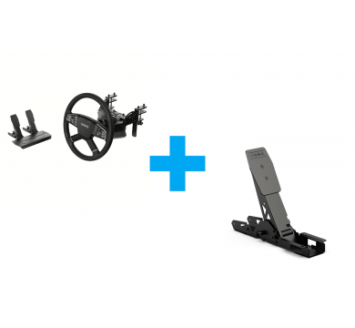 MOZA R5 Base + TSW Truck Wheel + SR-P Lite Double + R5 Table Clamp + SR-P Lite Clutch Pedal