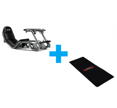 Next Level Racing F-GT Pro Formula and GT Racing Simulator Cockpit + Racing Floor Mat