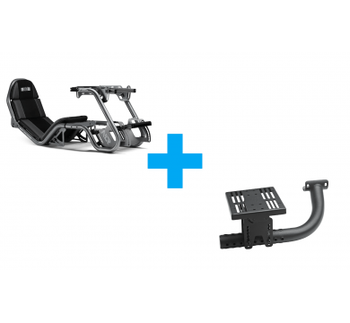 Next Level Racing F-GT Pro Formula and GT Racing Simulator Cockpit + F-GT Pro Shifter and Handbrake Arm Add-on