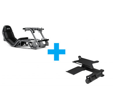 Next Level Racing F-GT Pro Formula and GT Racing Simulator Cockpit + F-GT Pro Direct Keyboard and Mouse Tray