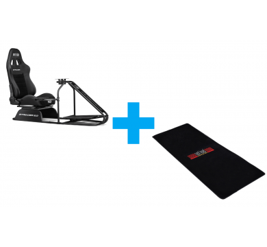 Next Level Racing GTRacer 2.0 Simulator Cockpit + Racing Floor Mat