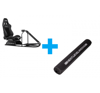Next Level Racing GTRacer 2.0 Simulator Cockpit + XL Premium Floor Mat
