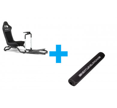 Next Level Racing Victory Simulator Cockpit + XL Premium Floor Mat