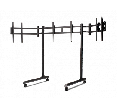 Next Level Racing Round Tube Freestanding Triple Monitor Stand