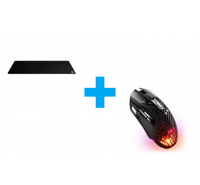 SteelSeries QcK 3XL + SteelSeries Aerox 5 Wireless Black