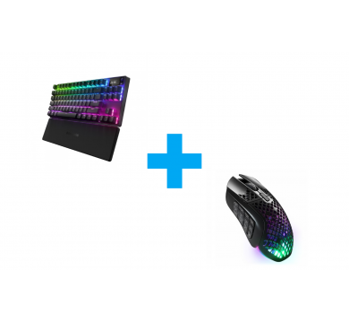Steelseries Apex Pro TKL Wireless UK Layout + SteelSeries Aerox 9 Wireless