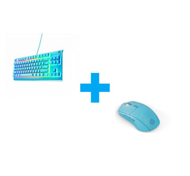 SteelSeries Apex 3 TKL Aqua + SteelSeries Rival 3 Gen 2 Wireless - Aqua