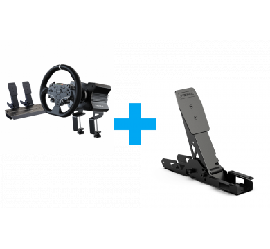 MOZA R5 Base + ES Wheel + SR-P Lite Double + R5 Table Clamp + SR-P Lite Clutch Pedal
