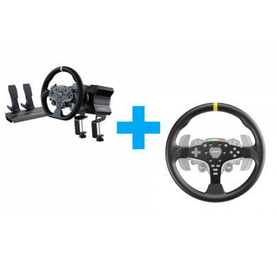 MOZA R5 Base + ES Wheel + SR-P Lite Double + R5 Table Clamp + 12-inch Round Wheel Mod for ES