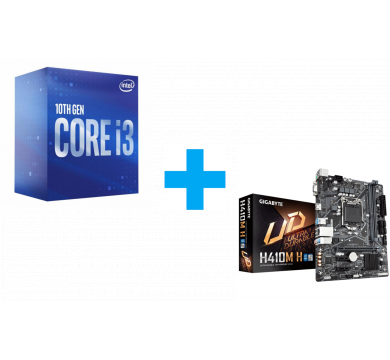 Intel Core i3-10100F + GIGABYTE H410M-H